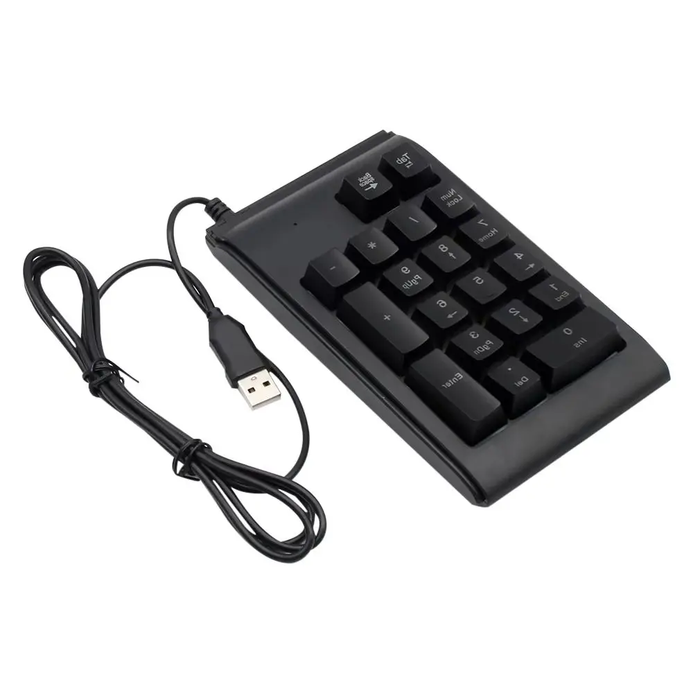 Фото Проводная USB-цифровая клавиатура со светодиодной подсветкой RGB, механическая цифровая клавиатура, 19-клавишная цифровая клавиатура, механическая цифровая клавиатура для настольного ноутбука №3
