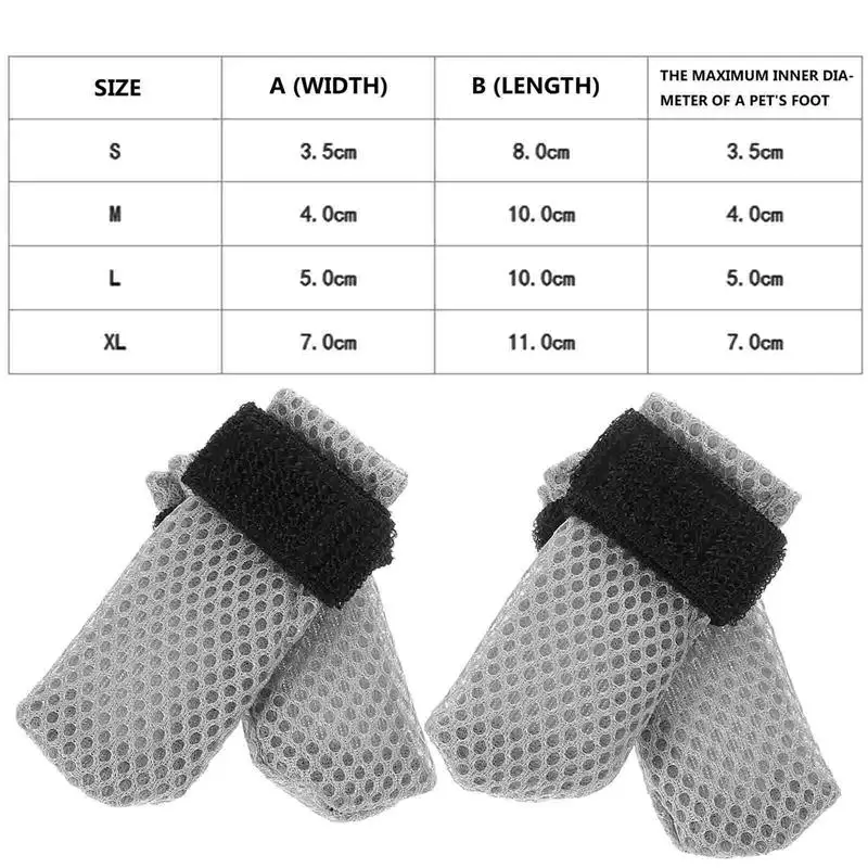 4 шт. обувь для кошек кепки ногтей защита от царапин ботинки из полиэстера с