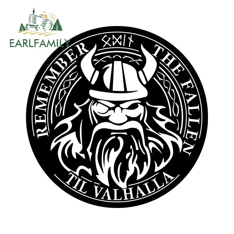 

EARLFAMILY 13 см x 12 см для викингов Один, виниловые наклейки для автомобиля, чемодан, наклейка, графика, устойчивое к царапинам, водонепроницаемое украшение