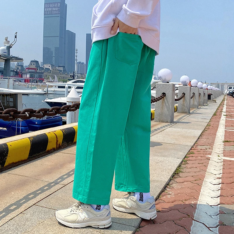 

RUIHUO Solid Casual Pants Men Trousers Korean Streetwear Work Pants Men Chinese Size 5XL 2022 Autumn New Arrivals