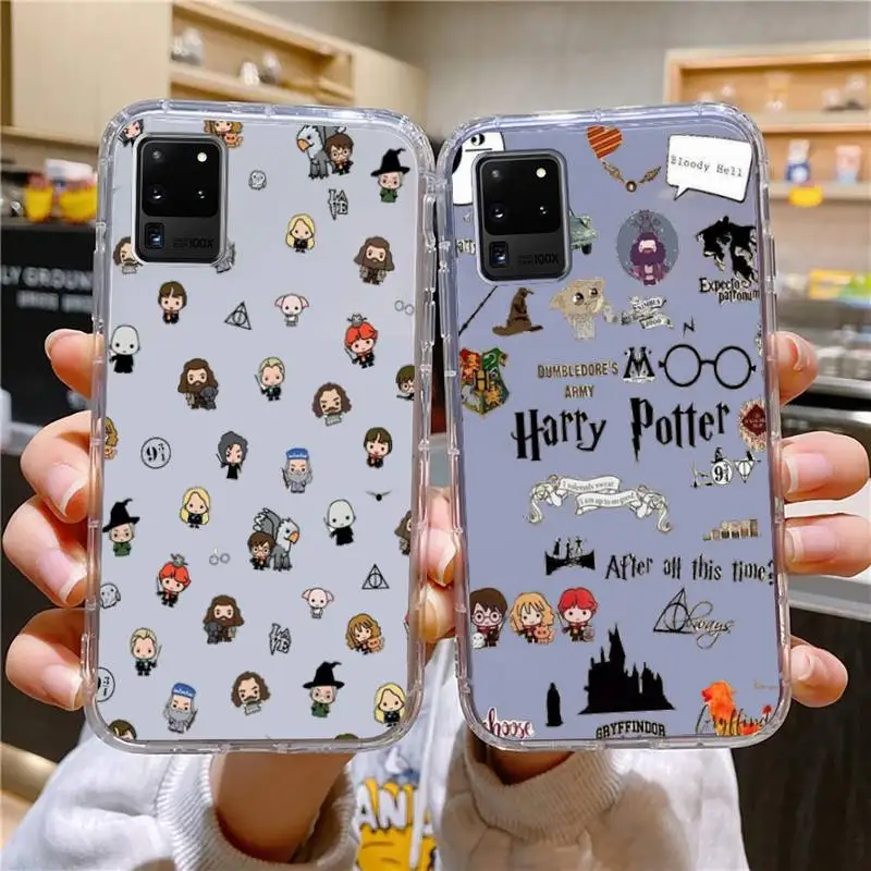 

Harries Potters Hogwarts Phone Case For Samsung Galaxy S10 S10e S8 S9 Plus S7 A70 Edge Note10 Transparent Cove