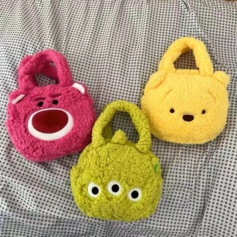 

Милые игрушки из мультфильма Disney, аниме фигурки героев мультфильмов, Зеленый Инопланетянин, лосто, двухмерный плюшевый мешок, Винни-Пух, Дет...