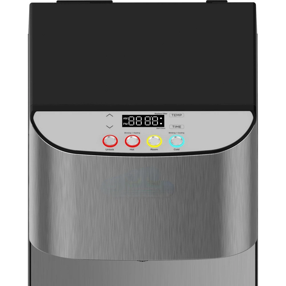 

Water Cooler Water Dispenser - 3 Temperatures, Digital Clock with Temperature , Self , Stainless Steel