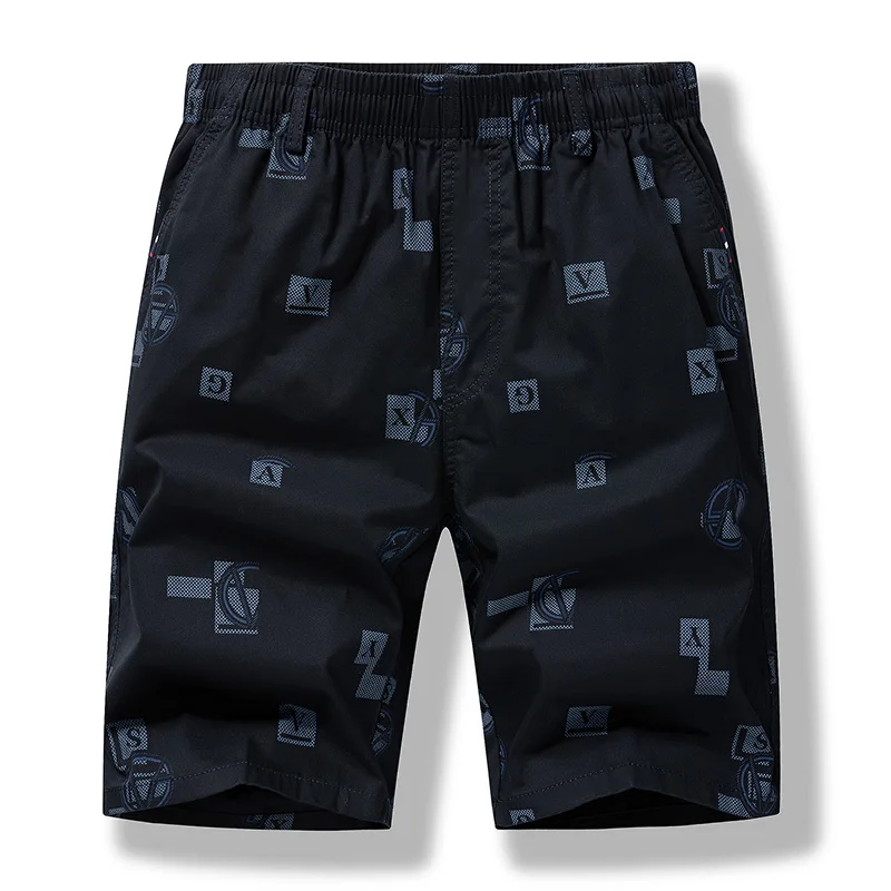 

Men 'S Casual Cropped Pants Summer New Fashion Printed Pure Cotton Straight Men 'S Short