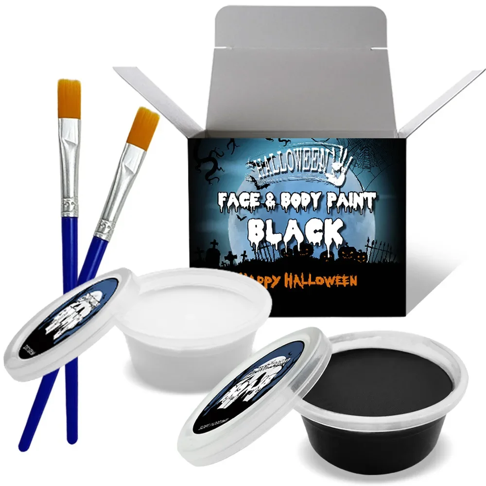 Пигменты для рисования тела на Хэллоуин черно-белые пигменты макияжа Pinta Caritas
