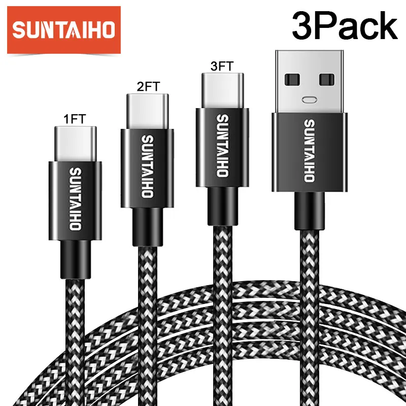 

3A Micro USB Type C Cable for Samsung S10 S7 Android Mobile Phone Charger Fast Charging Type-C Data Cord for Redmi Note 8 Pro