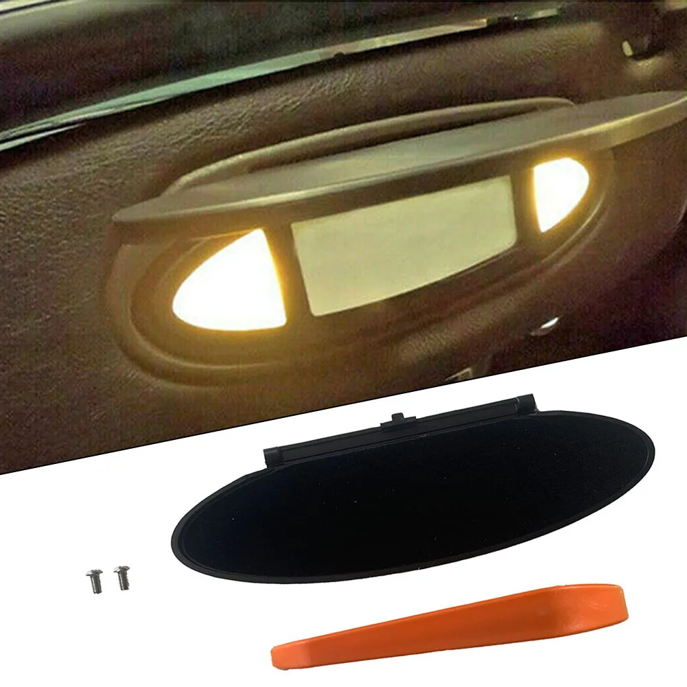

Replacement Part Sunvisor Vanity Mirror Cover 1pc Black Car Accessories For Cayman 987 For Porsche 911 996 / 997