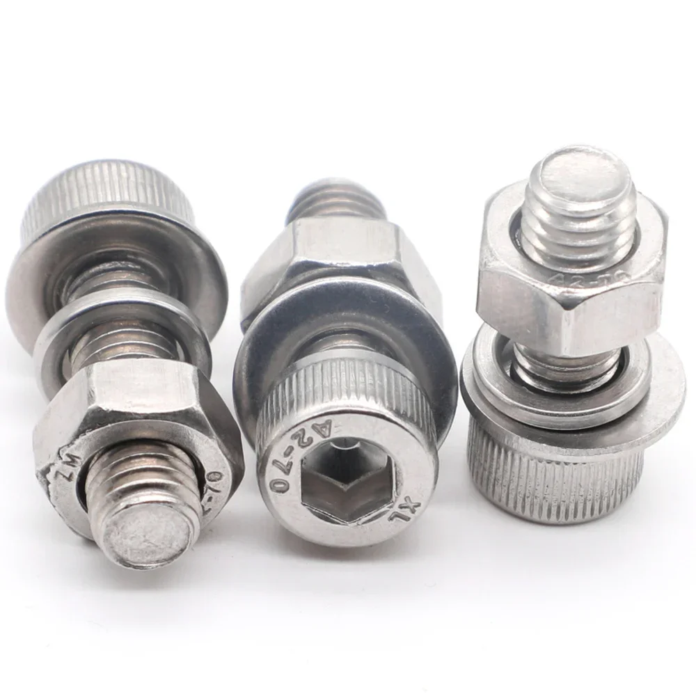 40 комплектов болтов с шестигранной головкой M3 M4 A2 304 шестигранная головка из