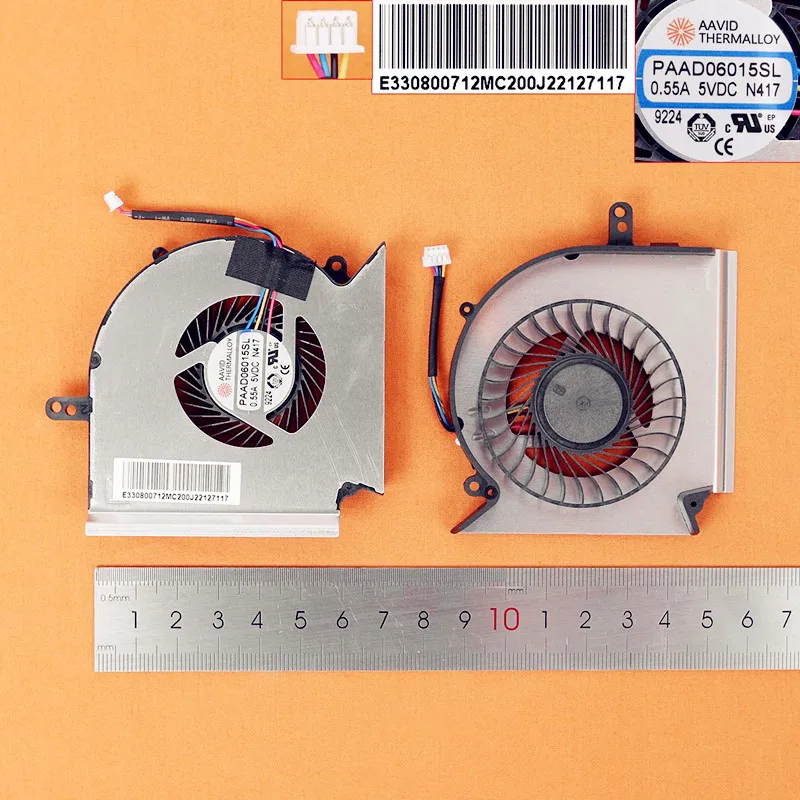 Новый вентилятор охлаждения для ноутбука MSI GE75 GP75 GE63 GP63 GV63 GE73 GL73 VR (для кулера ЦП, оригинальный) PN:PAAD06015SL