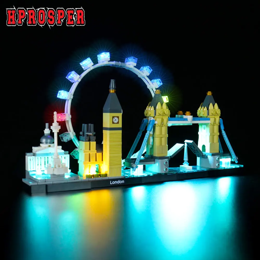 

Hprosper LED Light For 21034 Architecture London Skyline Lighting DIY Toys Only Lamp+USB Power Cable (Not Include the Model)
