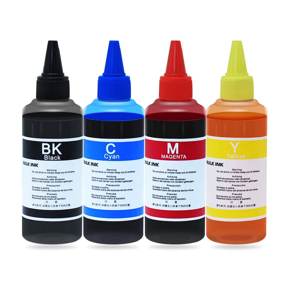 100ml Universal Refill Dye Ink Kit Compatible for HP Canon Lexmark Epson Dell Brother All Refillable Inkjet CISS Cartridge