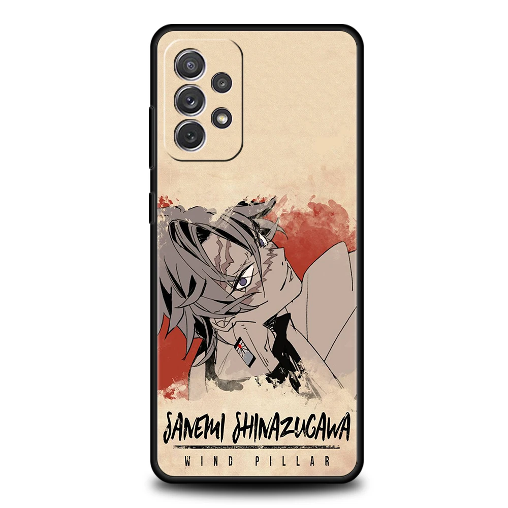 Demon Slayer Anime Silicone Case For Samsung Galaxy A32 A52 A13 A22 A72 A51 A71 A41 A11 A31 A21S 5G Luxury Phone Cover Shell Bag