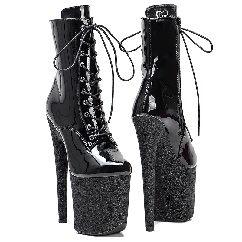 Leecabe 20CM/8inches Pole dancing shoes High Heel platform Boots closed toe Pole Dance boots