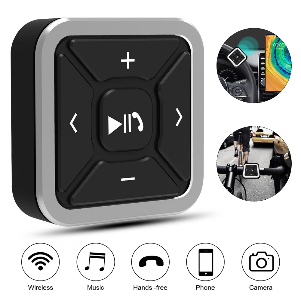 

Беспроводной пульт дистанционного управления на руль с Bluetooth, Автомобильная магнитола, звуковые кнопки, управление смартфоном для медиапле...