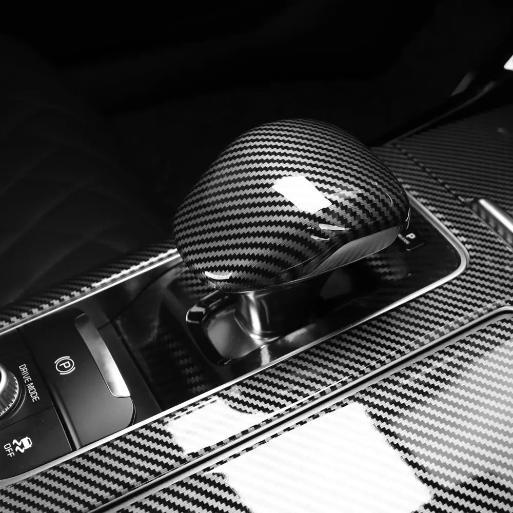 For Kia Stinger GT-line GT1 Console Gear Shift Knob Cover ABS Carbon Fiber Trim Car Interior Accessories 2018-2022