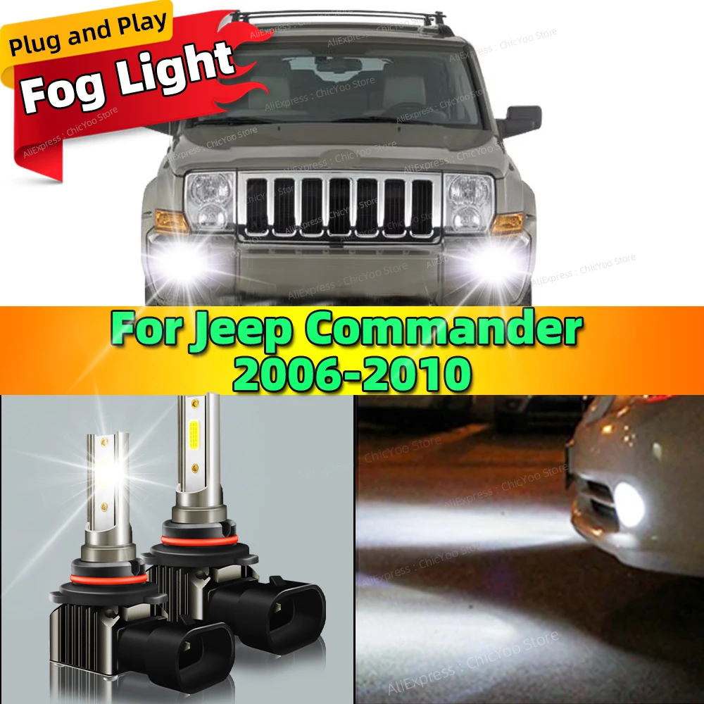 2 шт. 6000K светодиодные автомобильные передние противотуманные фары 9005 HB3 лампы для