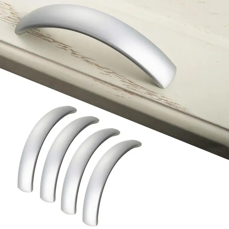 

Cabinets Handles Brushed Nickel Rustproof Bar Drawer Handles Pulls Set Of 4Silver Modern Bar Handles For Kitchen Closet Window