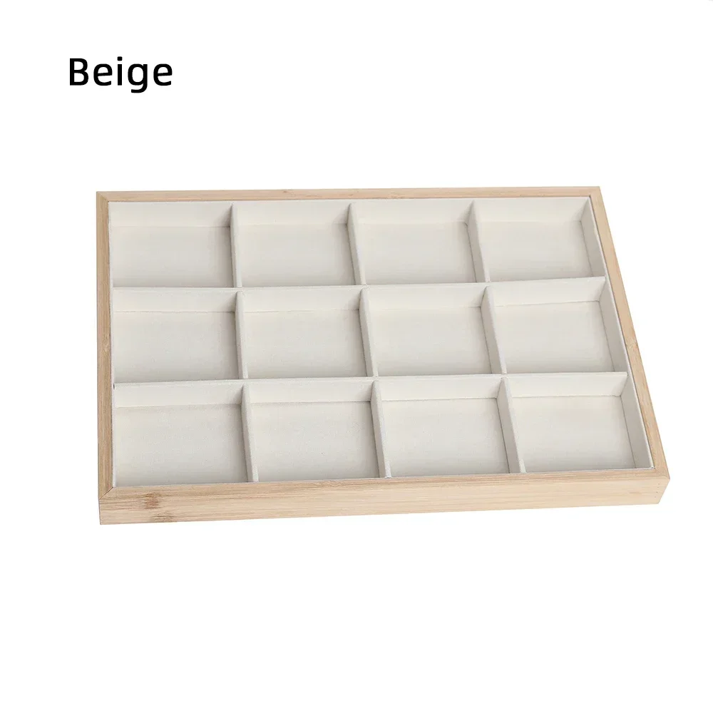 

Лоток для ювелирных изделий Samonica, бамбуковый, бархатный, 12 сеток