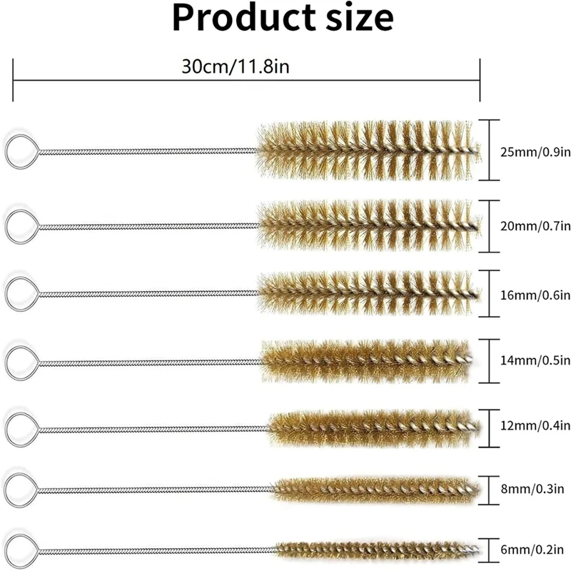 Набор кистей для чистки бутылок 7 шт.