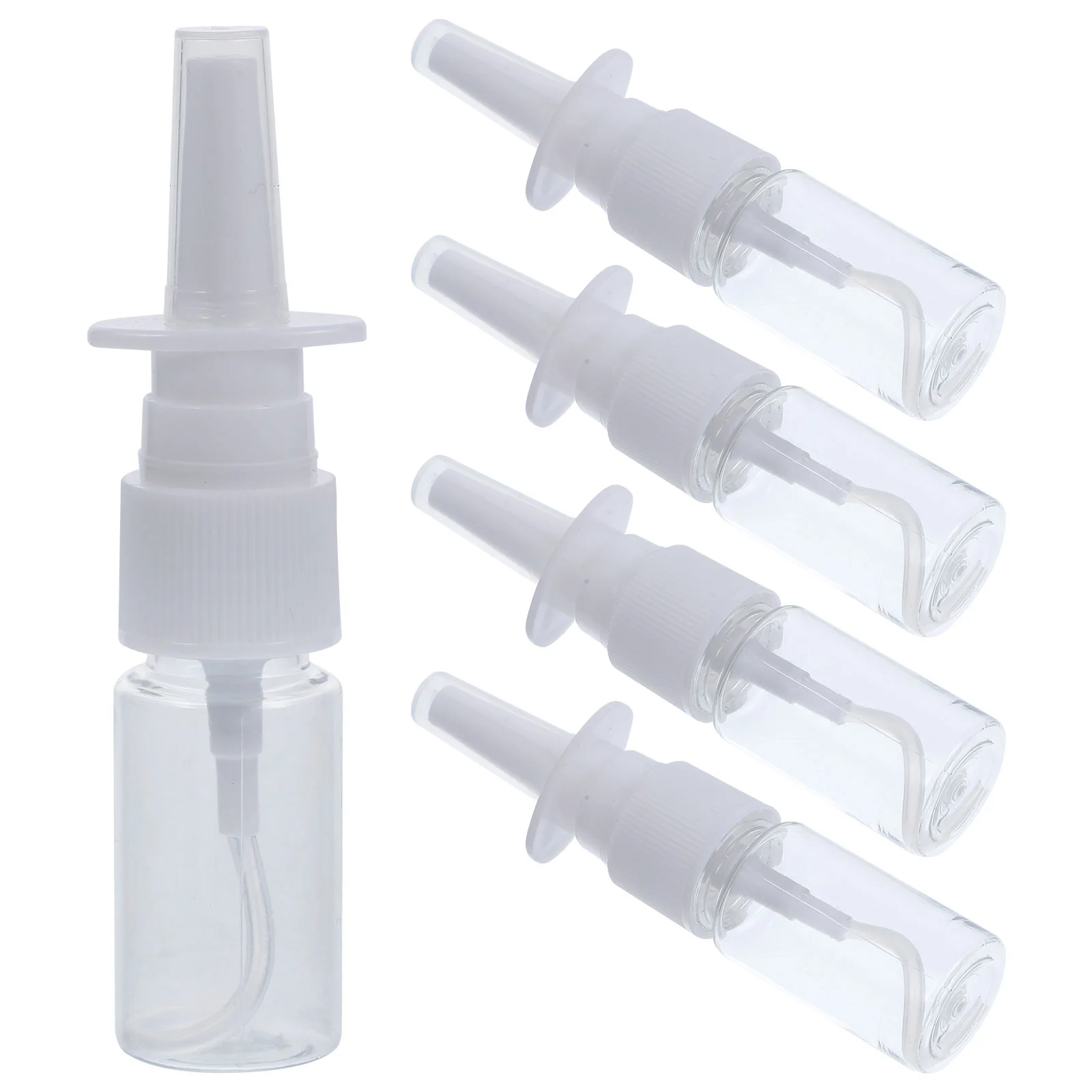 

HEALLILY Portable Nasal Spray Bottle 10ml Rhinitis Mist Nasal Sprayer Transparent Bottle 5Pcs Nose powder dispenser