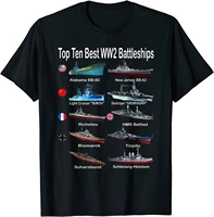 top ten best ww2 battleships naval warships for adults men t shirt short sleeve casual 100 cotton shirts