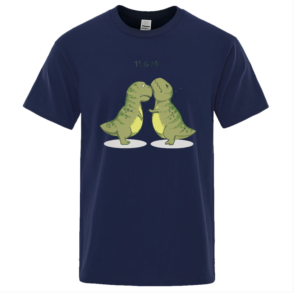 

Funny Cute Dinosaurs Hug Me T-Shirt Men Animal Printed T Shirt Mens Summer Brand Tee Shirts Casual O-Neck Short Sleeve Tops