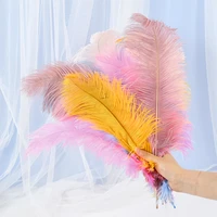 10pcs natural ostrich feathers 20 40cm white pink blue feather for wedding decoration home decor diy crafts clothing accessories