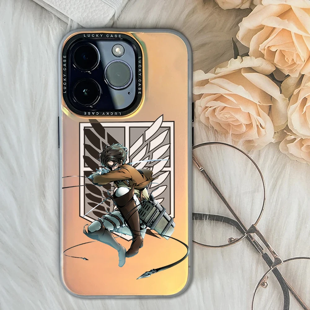 Чехол A-Attack On Anime T-Titan для Huawei MATE 60 70 PRO NOVA PURA ULTRA Honor 90 80 SE GT 200 IMD Chameleon Laser Phone Case