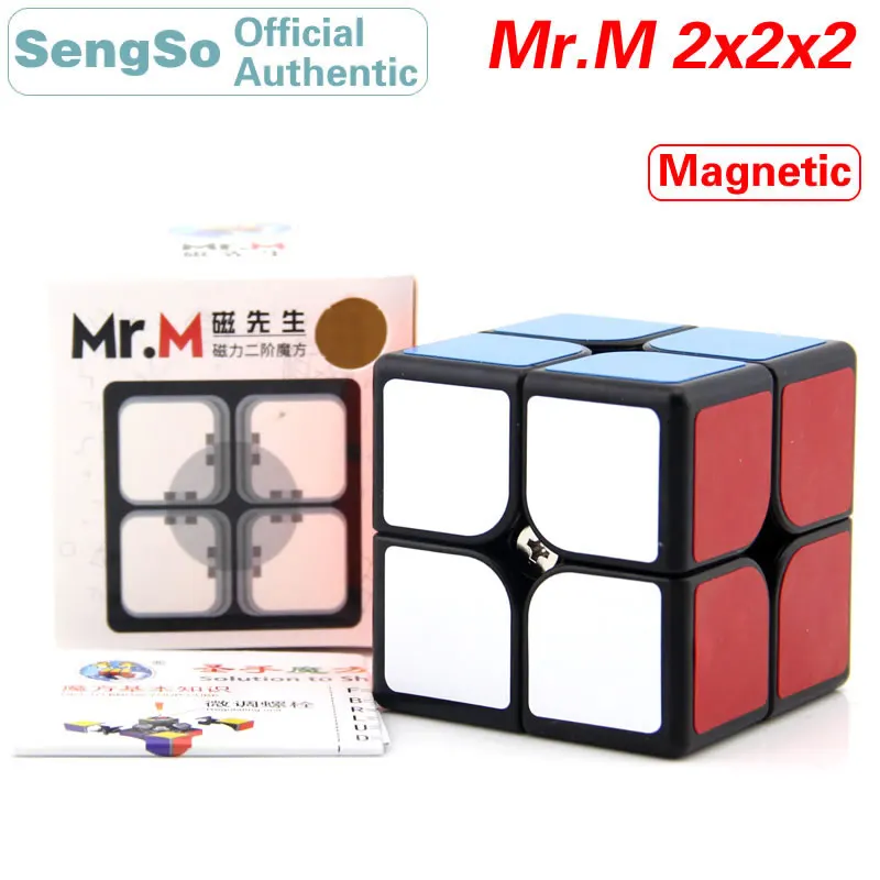 

ShengShou Mr.M 2x2x2 Magnetic Magic Cube SengSo 2x2 Magnets Speed Puzzle Antistress Educational Toys For Children