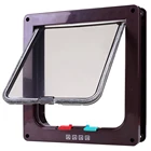 Откидная дверь для кошек с 4-сторонним замком безопасности, откидная дверь для собак, кошек, котят, небольшие ворота из АБС-пластика, комплект дверей для кошек, собак, откидные двери