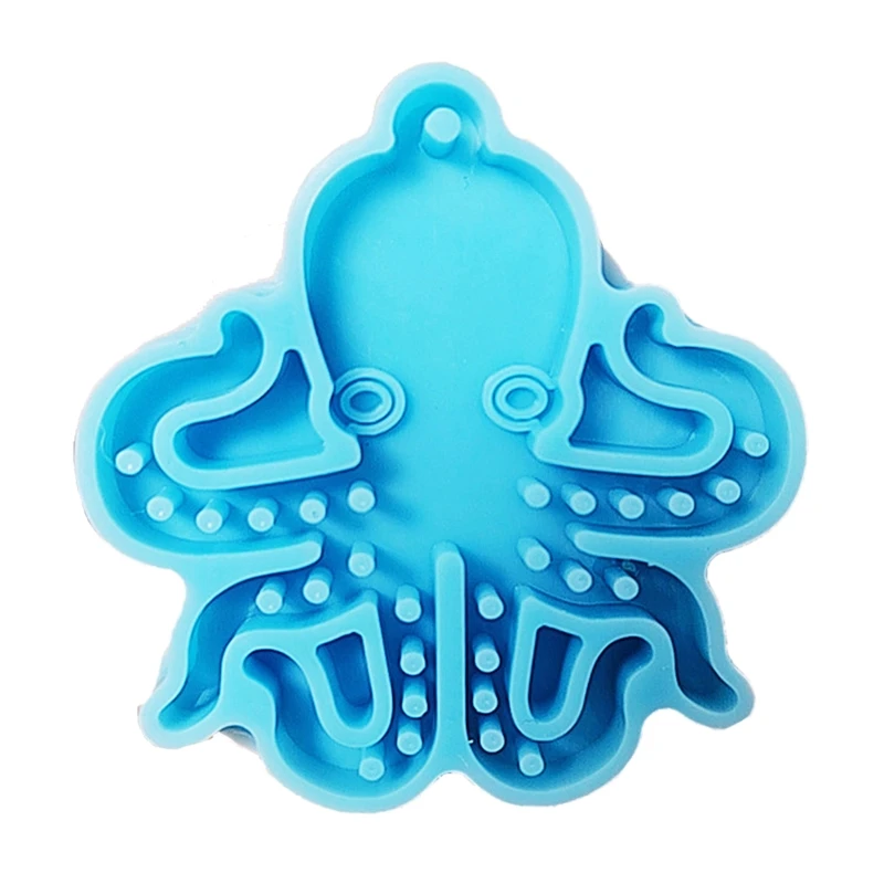 

Octopus Keychain Silicone Mold with Hole Hanging Pendant Accessory Decor for DIY Luggage Tag Epoxy Resin Mould Gift Supplies