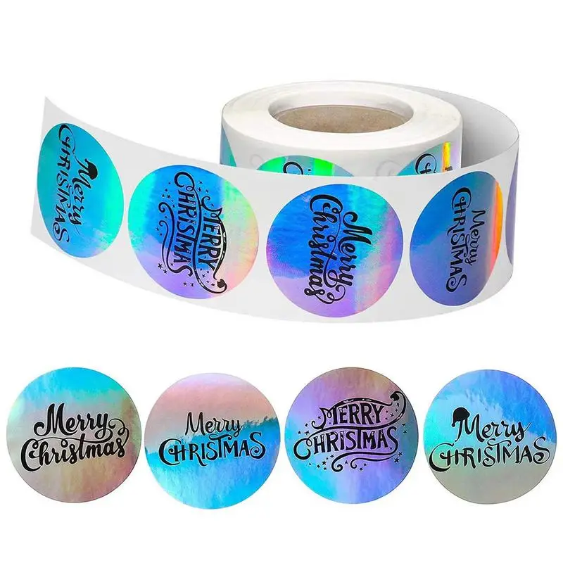 

500 шт., новогодние этикетки для мешков, праздничных подарков