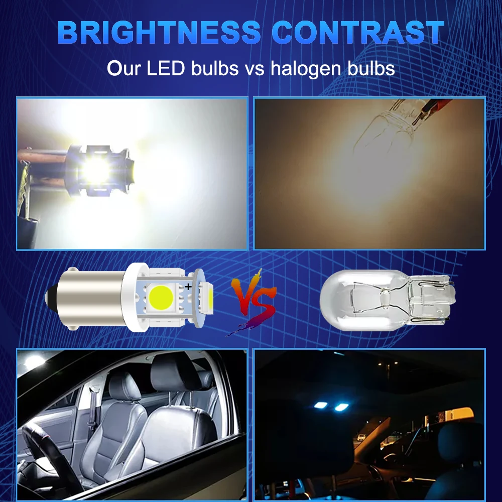 4 шт. автомобильные светодиодсветодиодный лампы T4W BA9S 12 В 24 в 5050 5SMD |