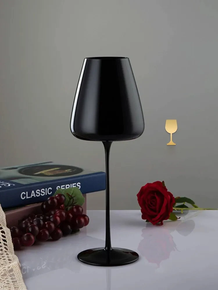 Скандинавский черный кубок фарфоровый хрустальный бокал для красного вина чашка