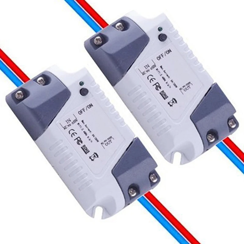 

2X Smart Switch Wifi Remote Light Switch Universal Module Relay, Wireless Voice Control And Timer Switch