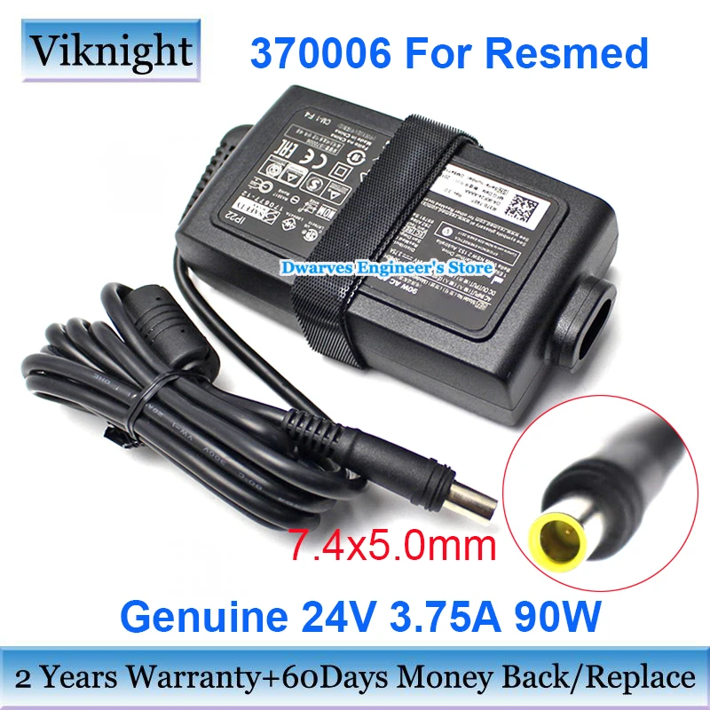 

Оригинальный адаптер R370-370006 370001 24 В 7407 а 90 Вт, зарядное устройство для ResMed AIR CURVE S10 AIR SENSE S10 370002 CPAP AIRSENSE 10