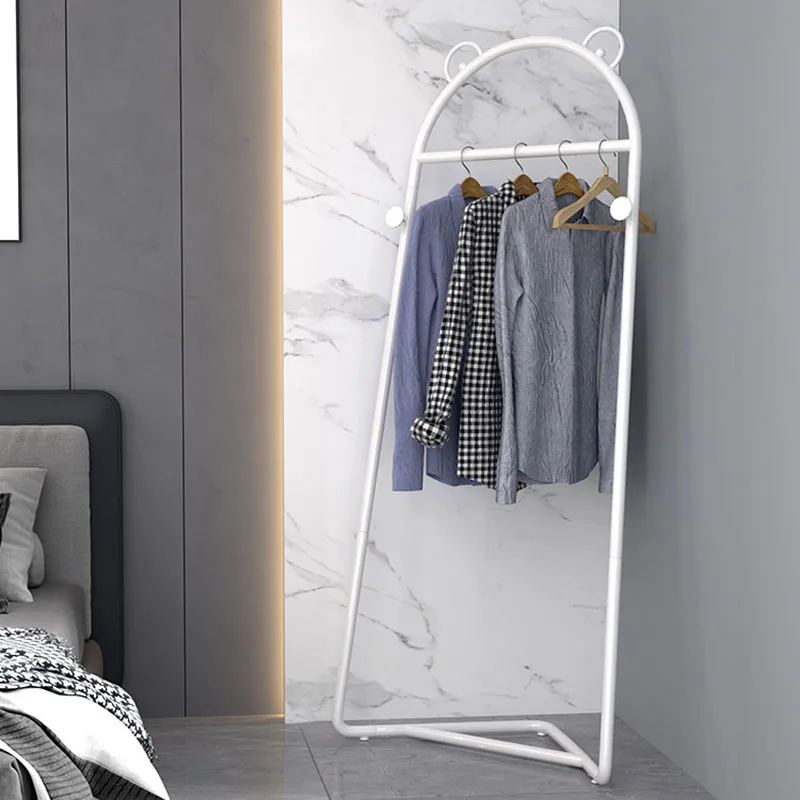 

Standing Floor Metal Hanger White Modern Wearing Clothes Storage Rack Bedroom Closets Porte Manteau Mur Balcony Furniture