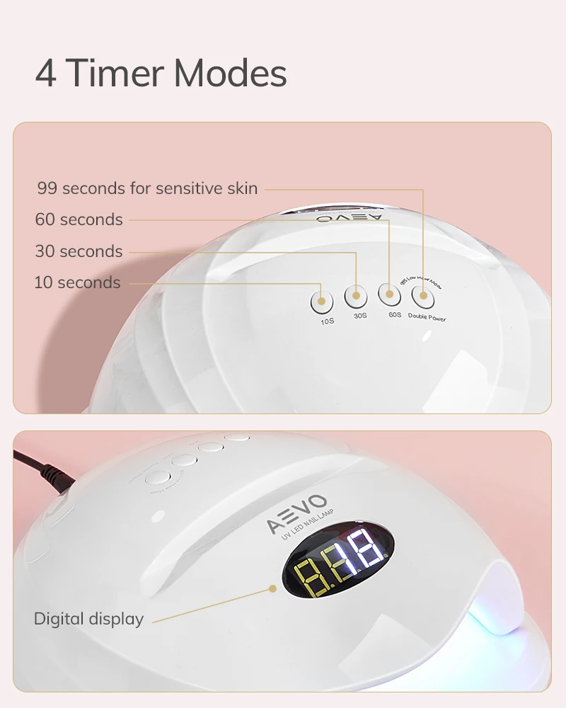 Лампа УФ светодиодный LED для сушки гель-лака 48 Вт 4 режима |