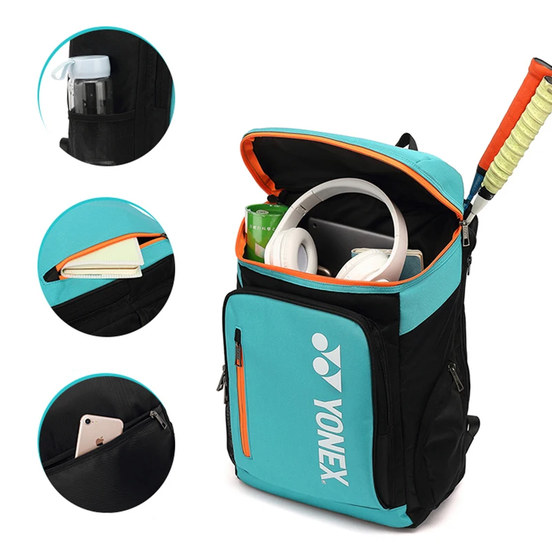 Original YONEX Men Women Badminton Backpack Max For 2 Badminton Rackets With Shoes Compartment Hold All Shuttlecock Accessories