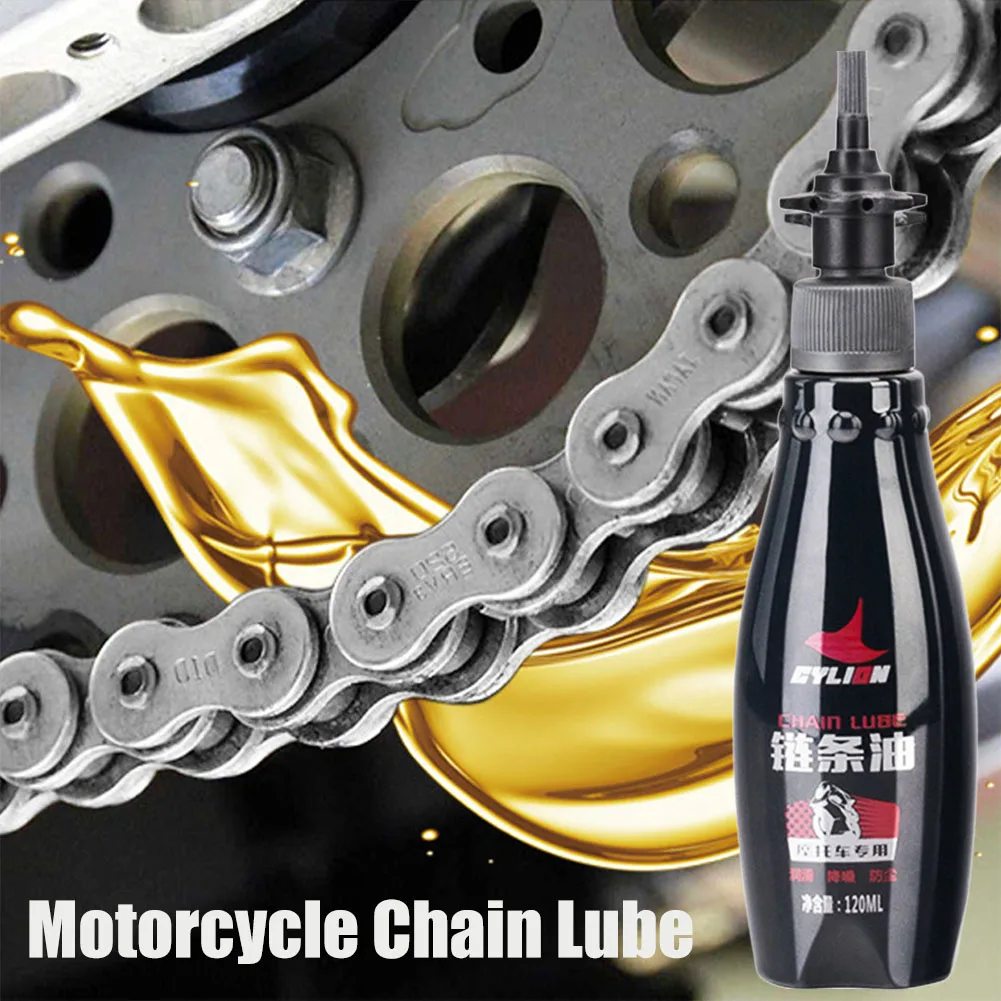 

120ml Motorcycle Chain Lubricator Non-Stick Rust Prevention Chain Lube Oil For Bicycle Motorcycle Maintenance Derailleur Caliper