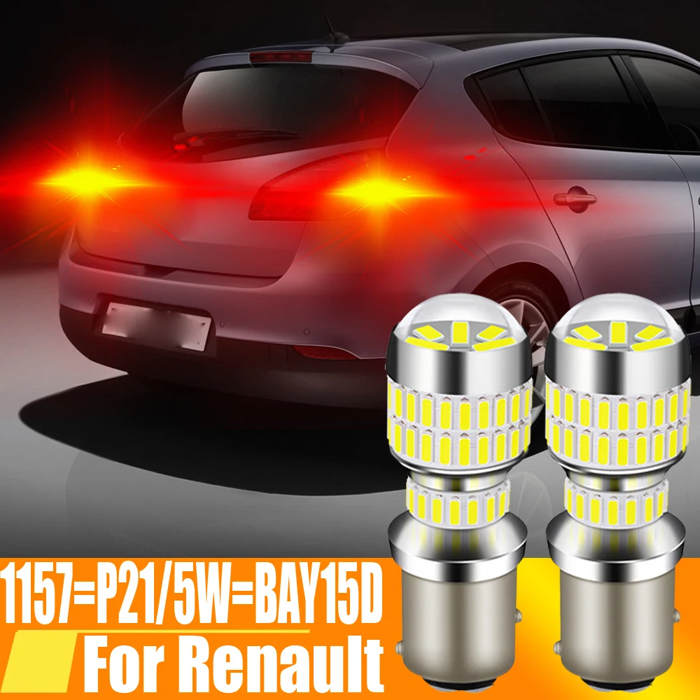 

2pcs 1157 P21/5W BAY15D 7528 Led Brake Lights Stop Bulb Diode Tail Lamp 12v For Renault Megane 3 2 4 Scenic Clio Captur Fluence
