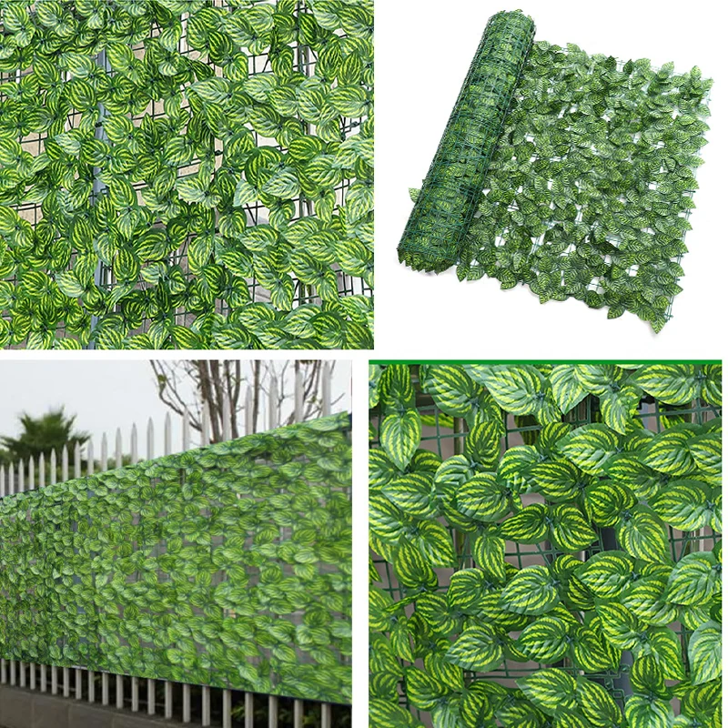 

Artificial Plants Leaf Fence Ivy Hedge Wall Outdoor Privacy Screen Fence Balcony Decoration Creeper Fake Plant Home Garden Fence