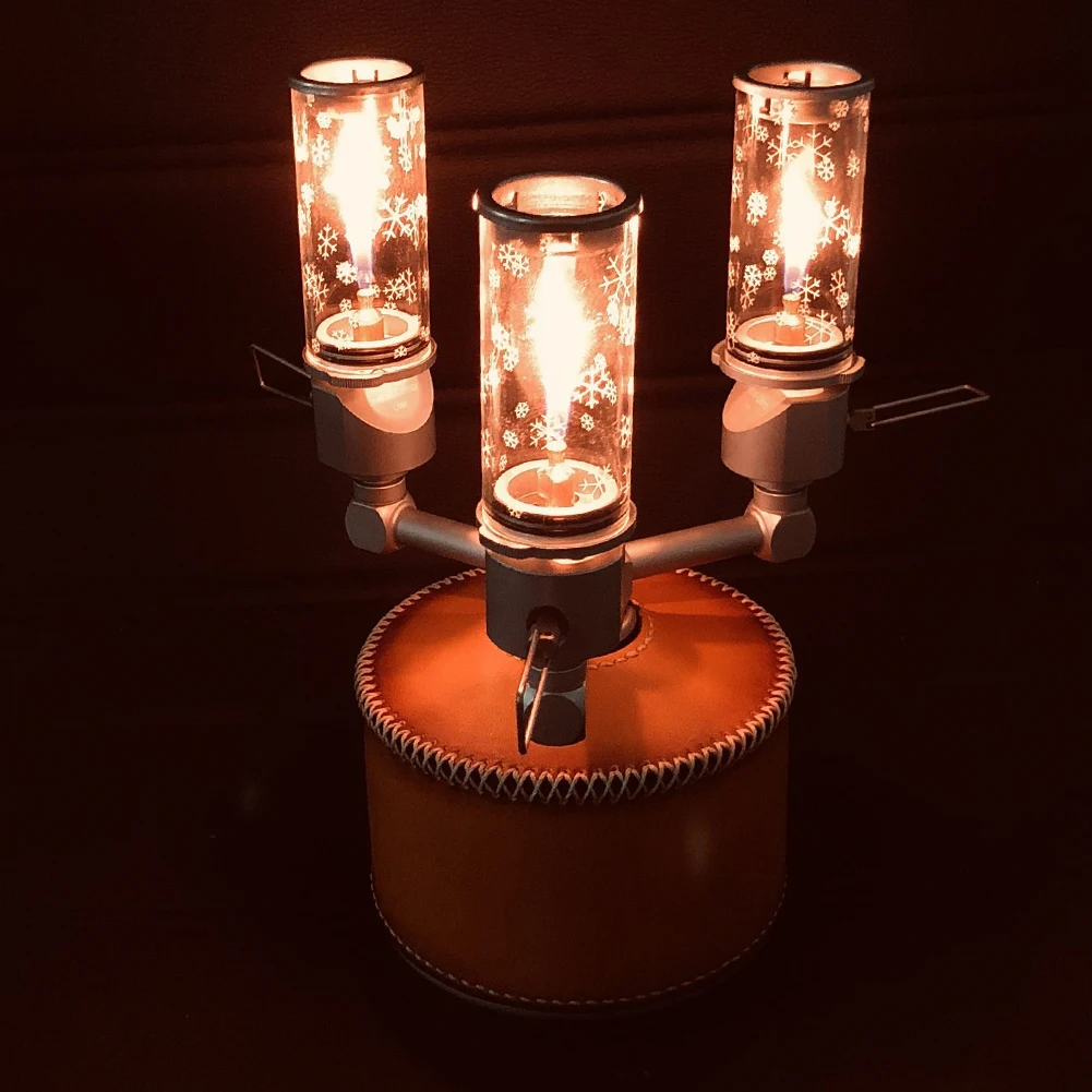 

Aluminum Alloy Tent Gas Lamps Windproof Portable Candle Lantern Lights Camping Equipment for Outdoor Picnic Hiking