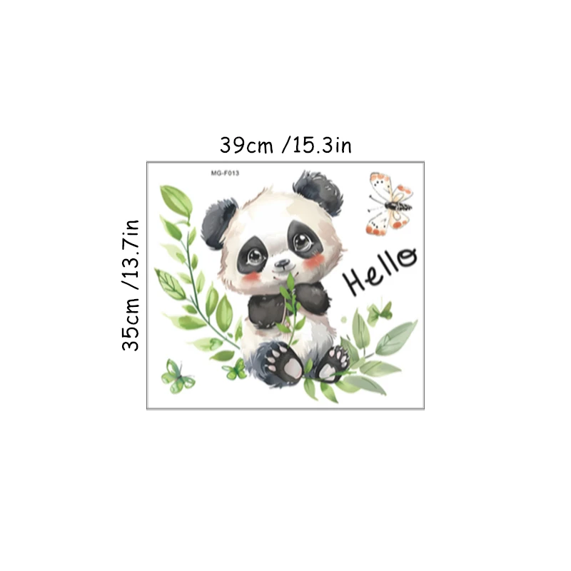 Hello Baby Panda бамбуковая ветка 3D виниловые настенные наклейки для украшения дома