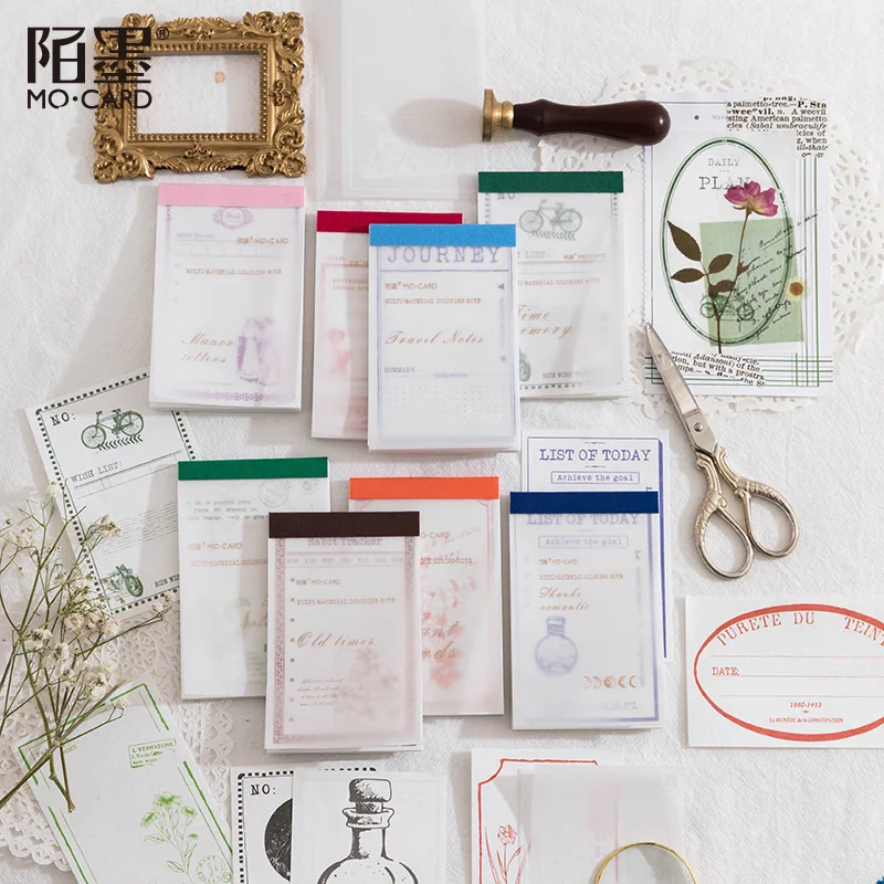 

JIANWU 30Pcs Creative Diary Decoration Memo Pad Hand Account Scrapbooking Collage Material Note Paper Kawaii Stationery Supplies