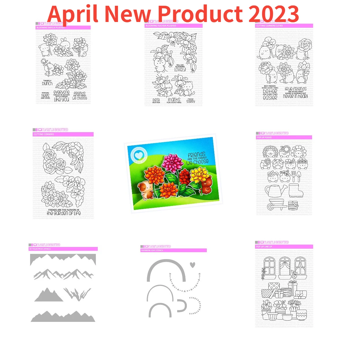 

Blooming Dahlia Plushies Stamps And Stencil New Arrival 2023 Diy Molds Scrapbooking Paper Making Cuts Crafts Template Handmade