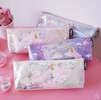 unicorn pencil case fashion cute leather stationery case students supplies small fresh storage bag