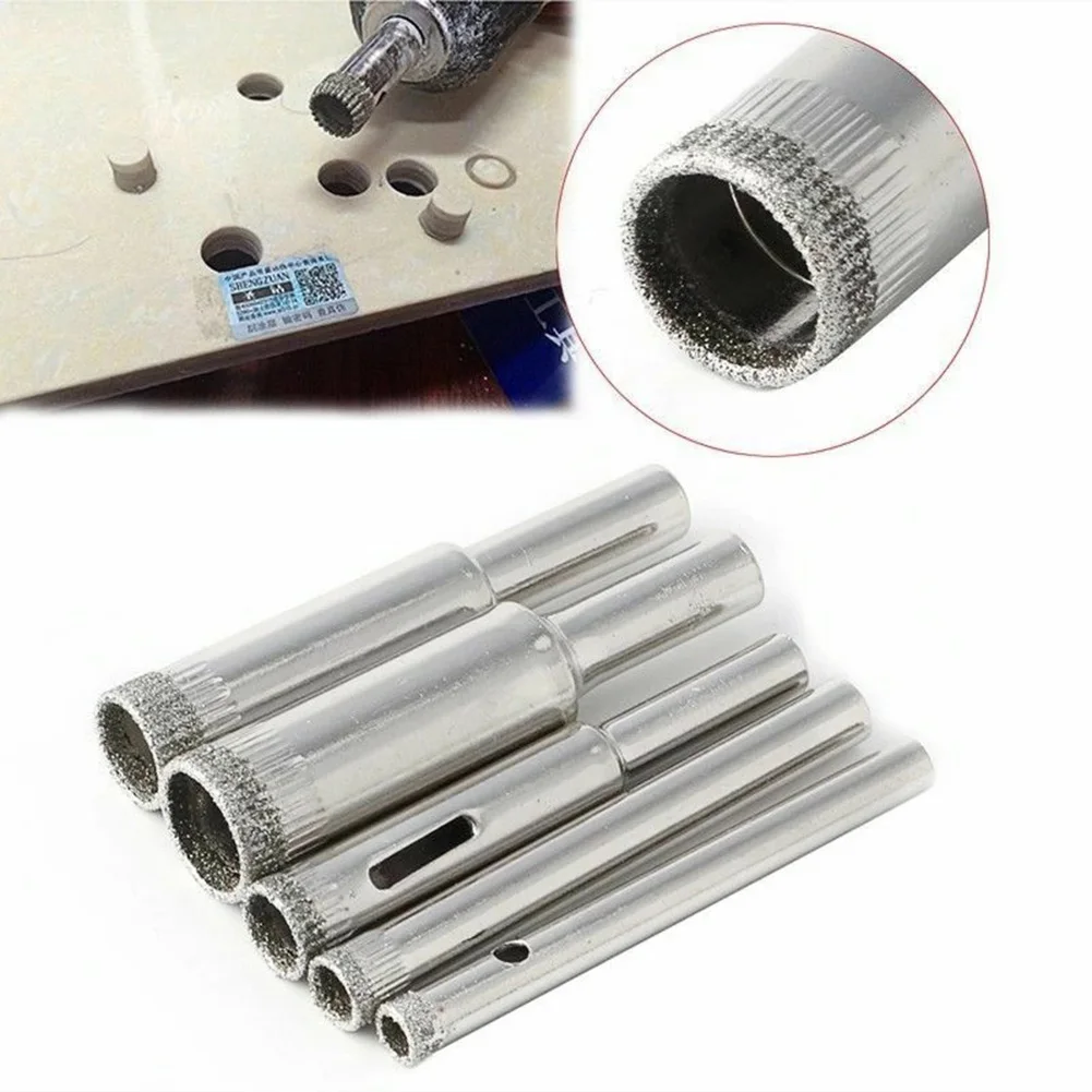 

Brand New Diamond Tool Drill Bits Silver Tile Marble 5Pcs/Set Ceramic Diamond Coated Extraordinarily Sharp Glass