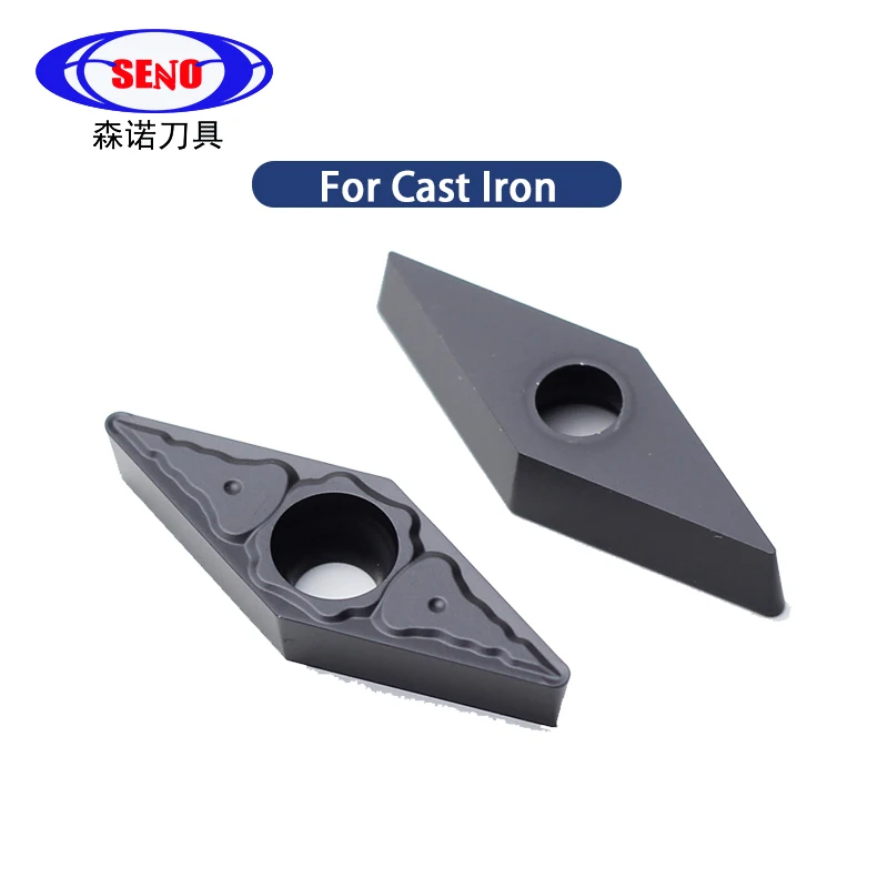 

SENO 10PCS Universal CNC Turning Tool Inserts Machining Lathe Plates VCMT VCMT160408 Carbide Router Bit for CNC Turning Center