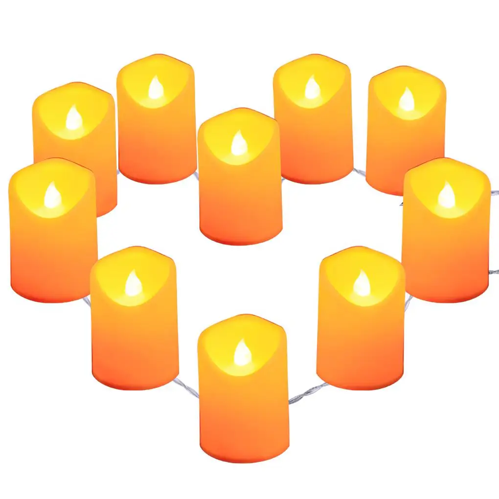 

Candle String Light Lovely Energy-saving Embedded Lights USB-powered Flickering Exquisite Candles Decoration Type 1